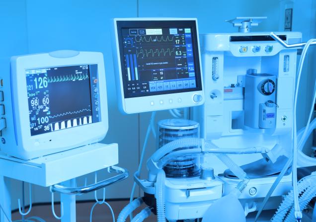 A range of medical devices and machines in a hospital. Image by nimon via Shutterstock.