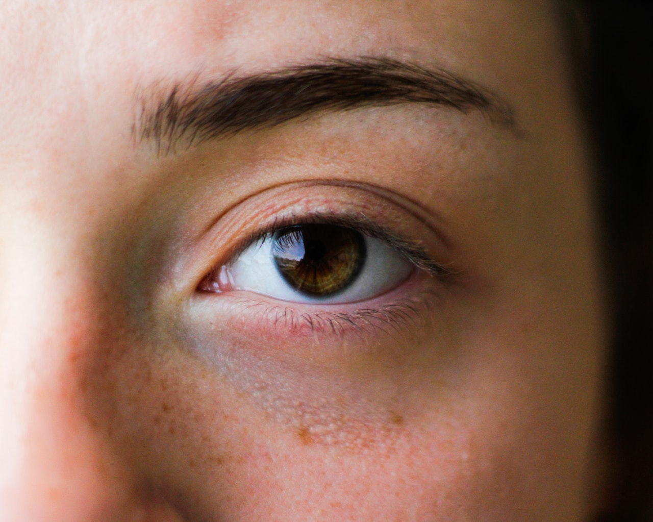 Close-up of a woman's eye. Image courtesy of Brianna Amick via Pexels
