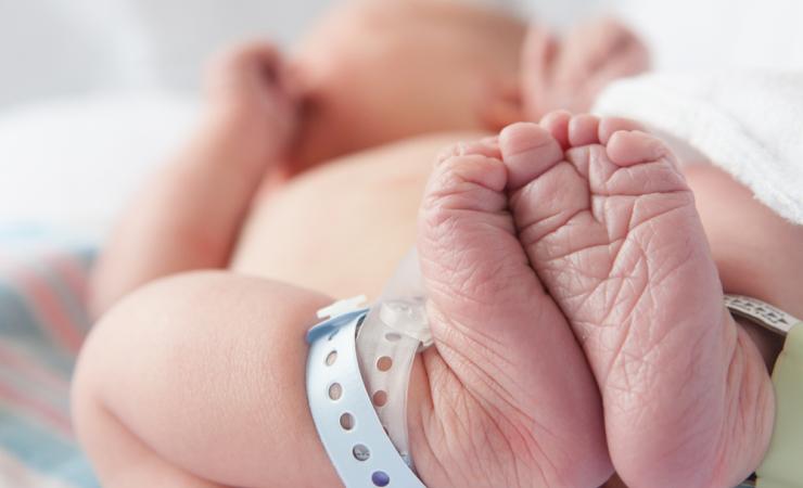 Close up of a newborn baby's feet. Image by aviahuisman via Shutterstock.