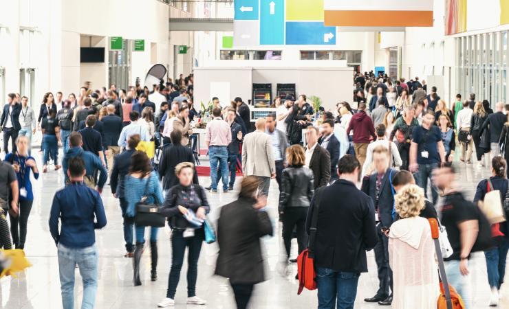 Crowd at exhibition @ shutterstock id: 719939668