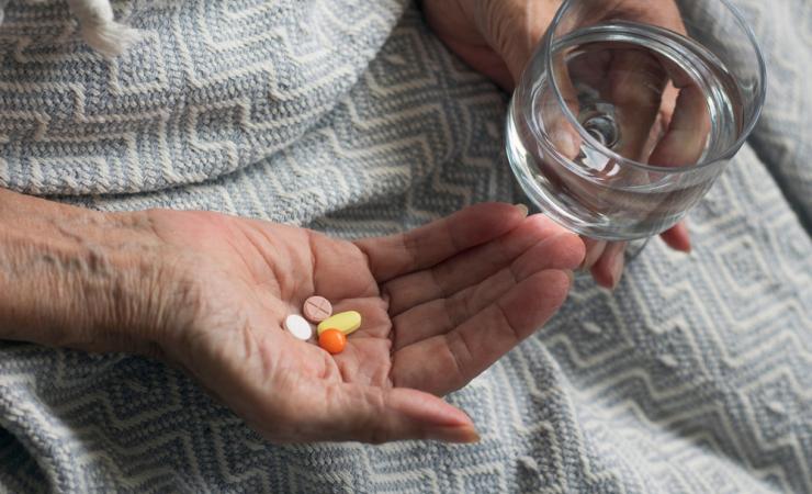 A senior woman taking treatment. CarePath aims to help people with chronic diseases manage treatment