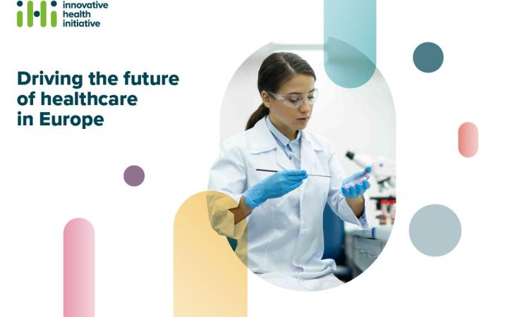 The cover of the brochure 'Driving the future of healthcare in Europe'.
