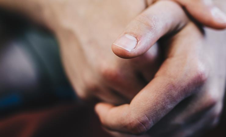 Close up of a man's hands. Image by João Jesus via Pexels.