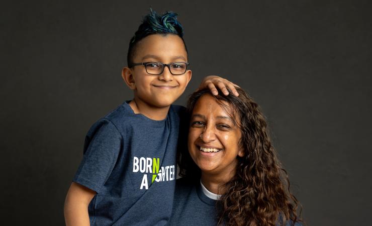 Salina and her son Tyler are both living with NF. Image courtesy of the Children's Tumor Foundation.