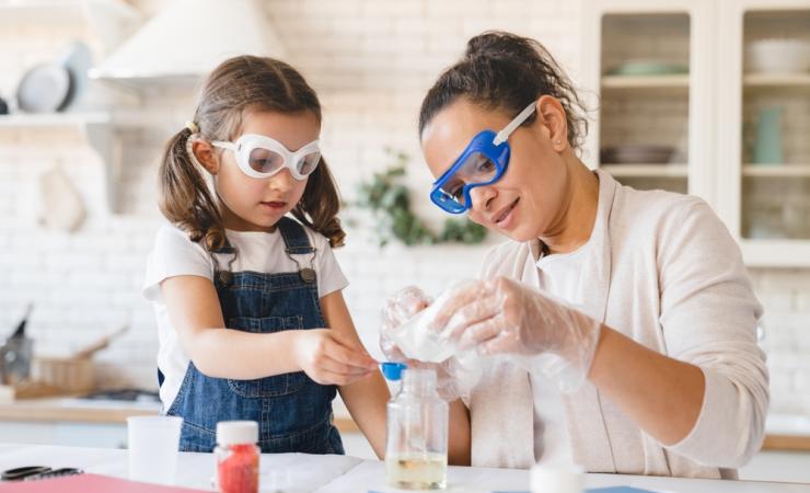 Researcher teaching child about science. Image credit: Inside Creative House.