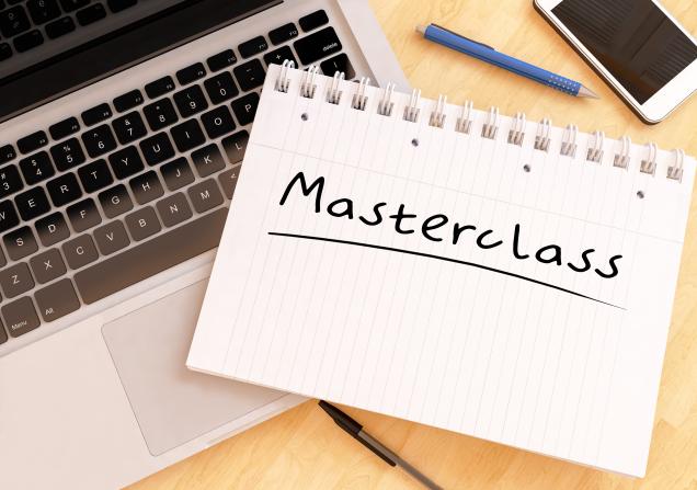 ‘Masterclass’ written on a notepad. Image by Mathias Rosenthal.