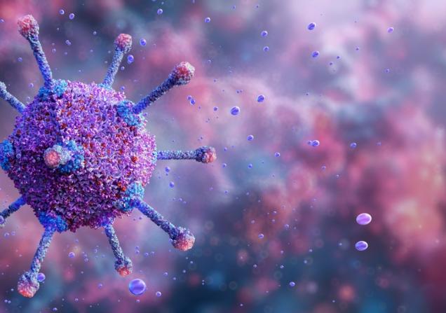 Image of an AAV virus typically used for gene therapy. 