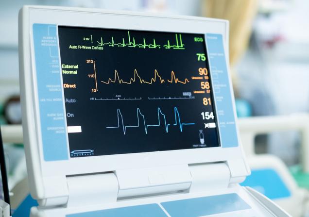 An EKG machine, symbolising the kind of health data that exists on cardiovascular disease patients. Image by Pitchyfoto, Shutterstock