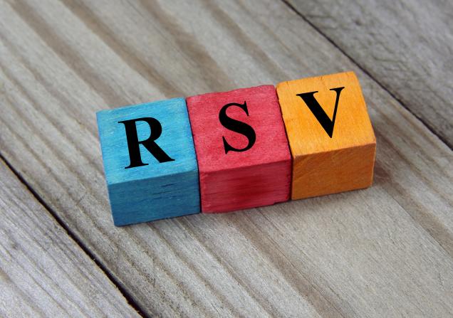 Coloured wooden blocks spelling out RSV. Image by chrupka via Shutterstock