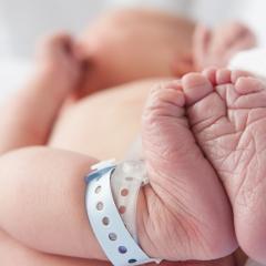Close up of a newborn baby's feet. Image by aviahuisman via Shutterstock.