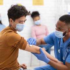 A doctor administering a vaccine to a patient. Image credit: Prostock Studio via Shutterstock A doctor administering a vaccine to a patient. Image credit: Prostock Studio via Shutterstock