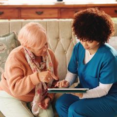 Elderly patient contributing to research. Image credit: PeopleImages via Shutterstock