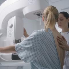 A woman having a mammogram. Image by Frame Stock Footage via Shutterstock.