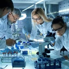 Scientists working in a lab. Image credit: Gorodenkoff via Shutterstock.