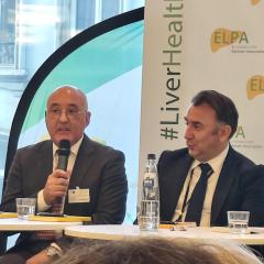 Manuel Castro Cabezas speaking on a panel on liver health at the European Parliament. Image credit: Catherine Collins. 