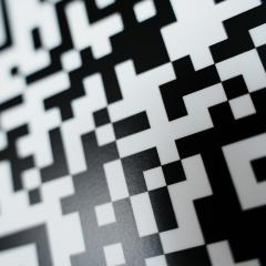 A QR code. MedTechLabel is developing a digital labelling framework for medical devices.