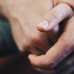 Close up of a man's hands. Image by João Jesus via Pexels.
