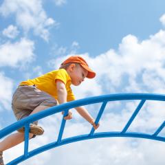 ITCC-P4 is creating hundreds of different childhood tumours in mouse models in order to study them in detail. Image by EvgeniiAnd Shutterstock Child climbing by EvgeniiAnd Shutterstock